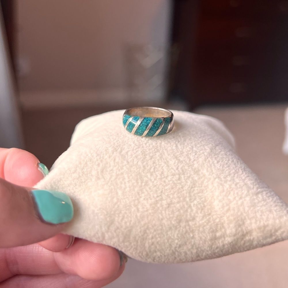 Turquoise silver ring - Picture 4 of 4